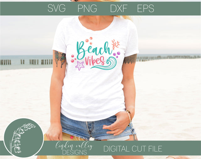 Beach Vibes SVG-Summer SVG-Ocean SVG-Vacation SVG SVG Linden Valley Designs 
