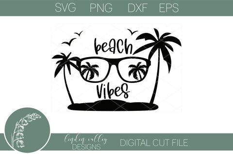 Beach Vibes SVG-Summer SVG-Palm Trees SVG SVG Linden Valley Designs 