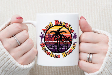 Beaches Booze and Besties ,Summer PNG Sublimation designartist 