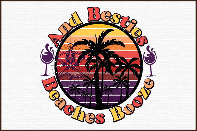 Beaches Booze and Besties ,Summer PNG Sublimation designartist 
