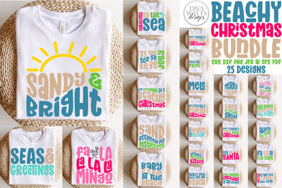 Beachy Christmas Retro Winter SVG Bundle SVG Diva Watts Designs 