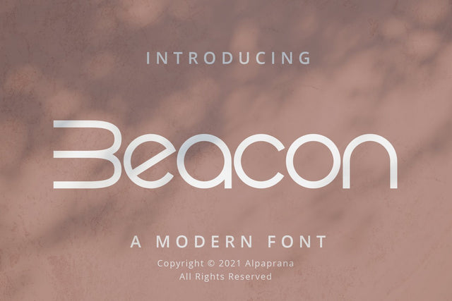 Beacon - Modern Display Font Alpaprana Studio 