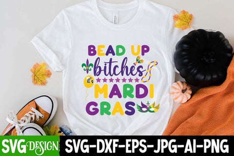 Bead Bitches Mardi Gras SVG Cut File, Bead Bitches Mardi Gras Sublimation SVG BlackCatsMedia 