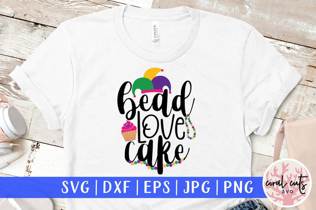 Bead Love Cakes - Mardi Gras SVG EPS DXF PNG SVG CoralCutsSVG 