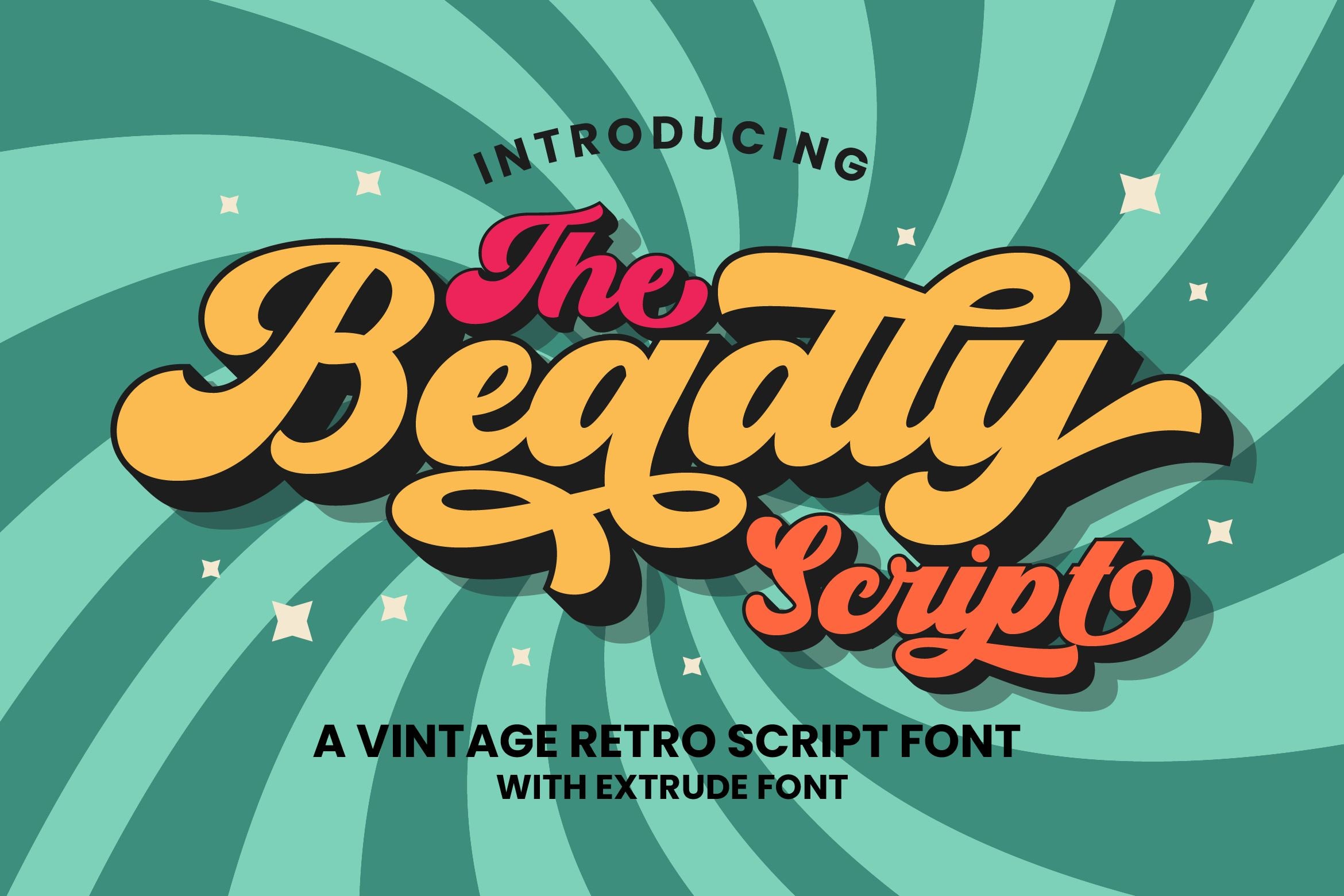 Beadly - Retro Bold Script - So Fontsy
