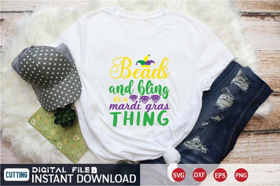 beads and bling it's a mardi gras thing SVG designer krishna 