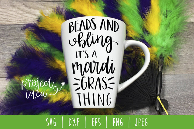 Beads and Bling It's a Mardi Gras Thing SVG SavoringSurprises 