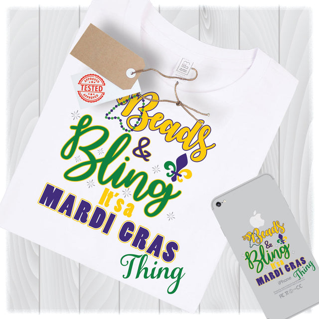 Beads and Bling Svg Files for Cricut Svg, Quote Svg Mardi gras Svg Designs, Beads and bling its a mardi Gras Thing, Svg for Silhouette Png SVG My Sew Cute Boutique 