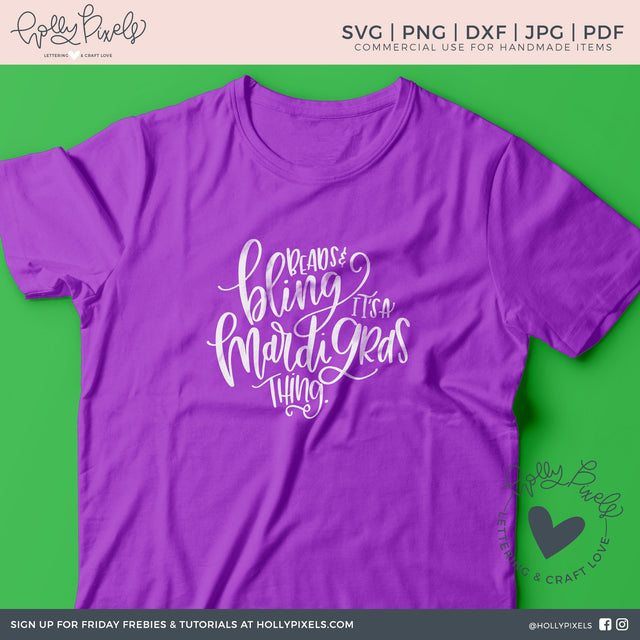 Beads Bling its a Mardi Gras Thing SVG So Fontsy Design Shop 
