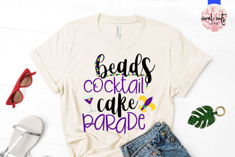 Beads Cocktail Cake Parade - Mardi Gras SVG EPS DXF PNG SVG CoralCutsSVG 