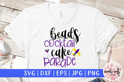 Beads Cocktail Cake Parade - Mardi Gras SVG EPS DXF PNG SVG CoralCutsSVG 