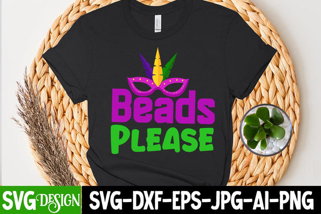 Beads Please SVG Cut File , Mardi Gras SVG Cut File SVG BlackCatsMedia 