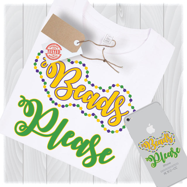 Beads Please Svg Files for Cricut Svg, Fat Tuesday Svg Mardi gras Svg Designs, Girly Svg, Mardi Gras Beads Svg, Popular Svg Cut File SVG My Sew Cute Boutique 