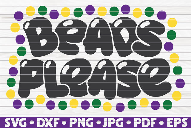 Beads please SVG | Mardi Gras quote SVG HQDigitalArt 