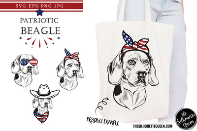 Beagle Dog Patriotic Cut files and Sublimation SVG Loveleen Kaur 
