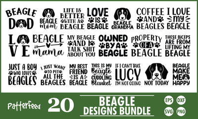 Beagle Dog SVG Designs Bundle SVG PatternFeed8 
