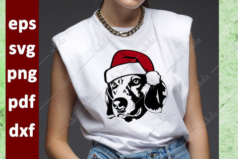 Beagle Santa Hat Cut File Clipart PNG SVG EPS DXF PDF SVG nikola 