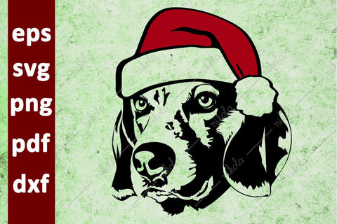Beagle Santa Hat Cut File Clipart PNG SVG EPS DXF PDF SVG nikola 