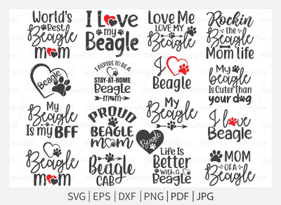 Beagle SVG Bundle, Beagle SVG, Dog Lover svg, Beagle Dog quotes, Beagle t-shirt design, Beagle silhouette svg, Dog breed svg, Beagle mom svg SVG Dinvect 