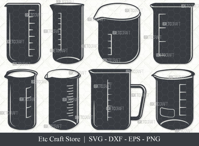 Beaker SVG, Beaker Silhouette, Chemistry Svg, Science Svg, Chemistry Tools Svg, Lab Equipment Svg, Chemistry Beaker Svg, Beaker Bundle SVG ETC Craft 