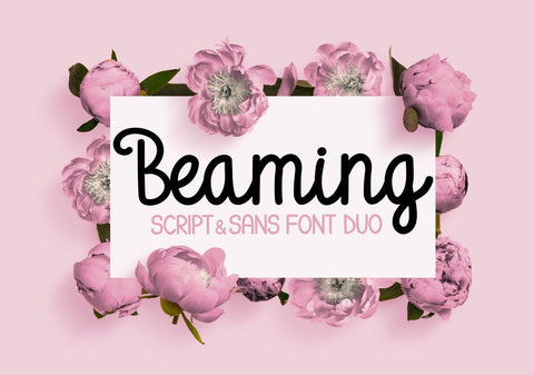 Beaming – A Script & Sans Font Duo Font MasterFontStore 