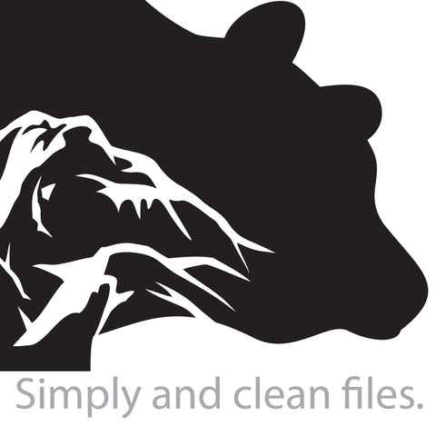 Bear and mountains SVG TribaliumArtSF 