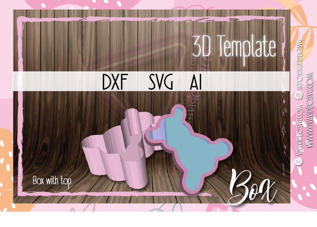 Bear Box Template for Flower and Chocolate 3D Paper Marcel Lopez Torge 