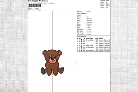 Bear Embroidery Designs Embroidery/Applique DESIGNS SvgOcean 