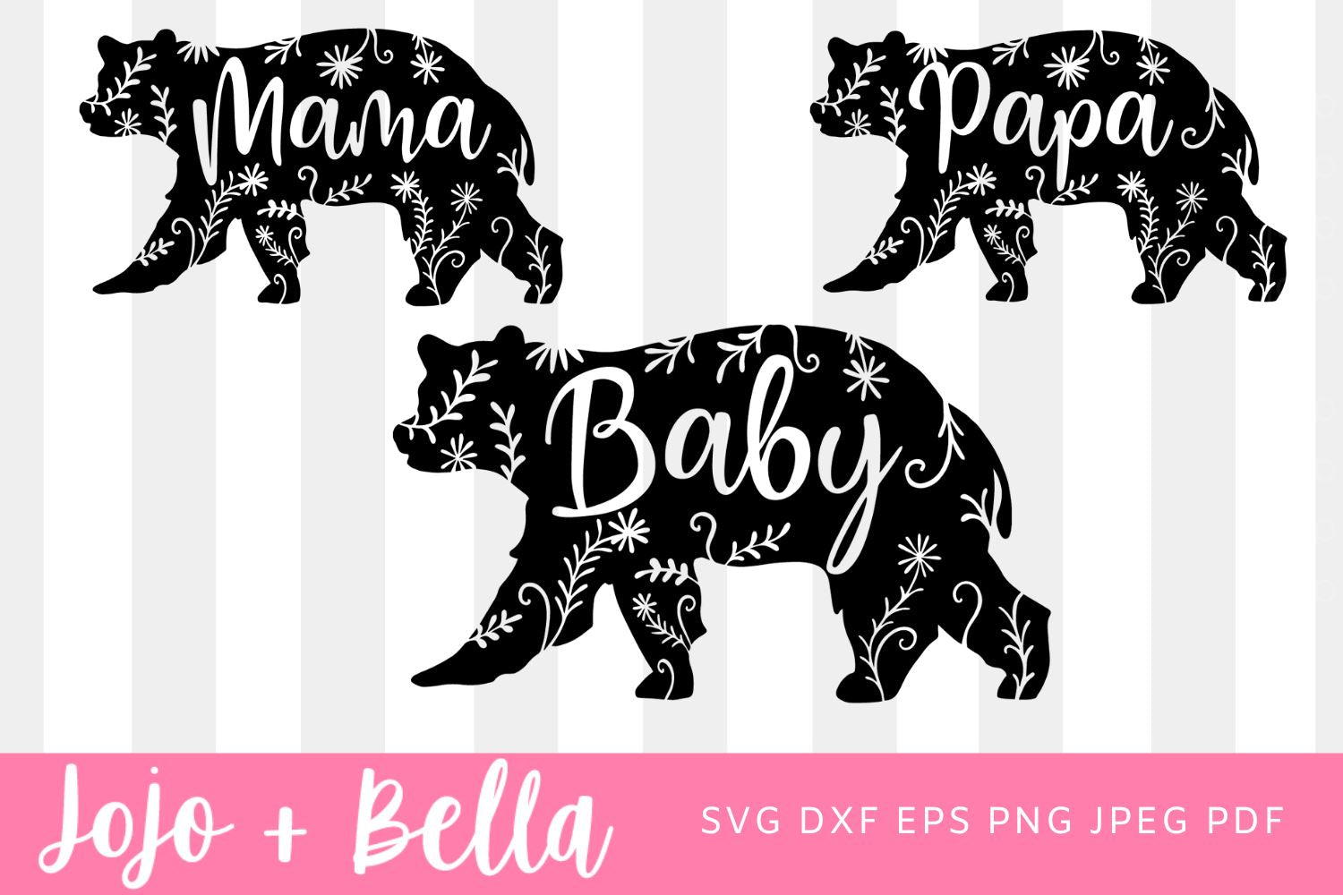Mama bear and baby bear Svg cut file for cricut