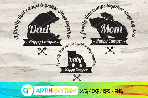 bear family svg, camp svg, camping svg SVG Artinrhythm shop 