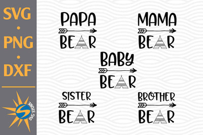 Bear Family SVG, PNG, DXF Digital Files Include SVG SVGStoreShop 