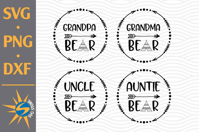 Bear Family SVG, PNG, DXF Digital Files Include SVG SVGStoreShop 