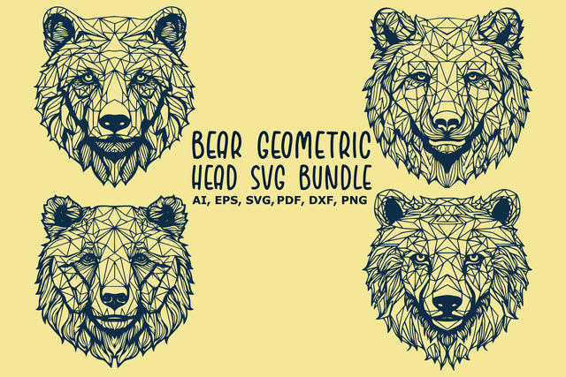 Bear Geometric Head SVG Bundl SVG MD JOYNAL ABDIN 
