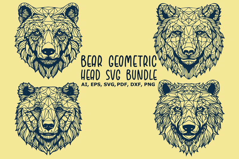 Bear Geometric Head SVG Bundl SVG MD JOYNAL ABDIN 