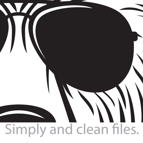 Bear head with aviator sunglasses SVG TribaliumArtSF 