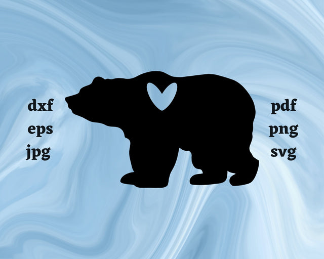 Bear Heart SVG Cut File SVG Northern Light SVG 