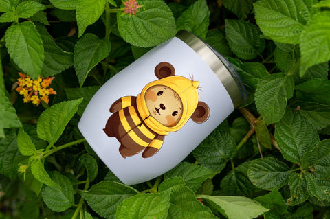 Bear in Bee Costume Sublimation Clipart Bundle Sublimation Regulrcrative 