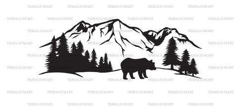Bear in the mountains SVG TribaliumArtSF 