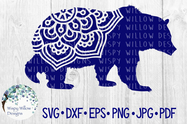 Bear Mandala SVG Wispy Willow Designs 