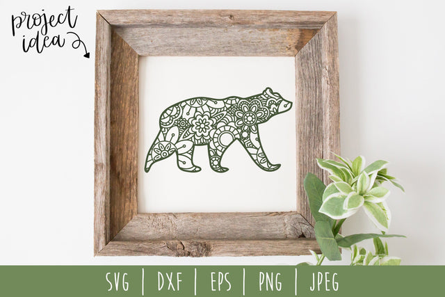 Bear Mandala Zentangle SVG SavoringSurprises 