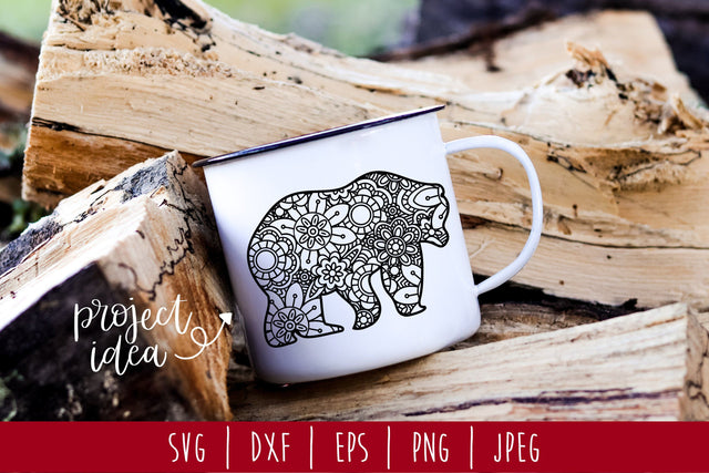 Bear Mandala Zentangle SVG SavoringSurprises 