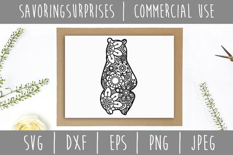 Bear Mandala Zentangle SVG SavoringSurprises 