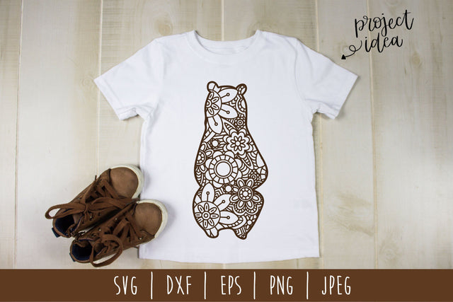Bear Mandala Zentangle SVG SavoringSurprises 