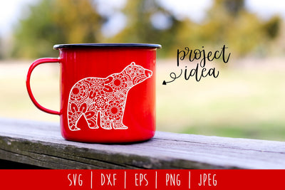 Bear Mandala Zentangle SVG SavoringSurprises 
