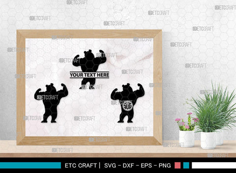 Bear Monogram, Bear Silhouette, Bear SVG, Bruin Svg, Grizzly Bear Svg, Bear Family Svg, SB00226 SVG ETC Craft 