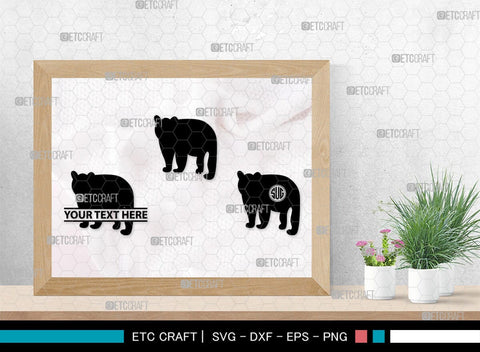 Bear Monogram, Bear Silhouette, Bear SVG, Bruin Svg, Grizzly Bear Svg, Bear Family Svg, SB00226 SVG ETC Craft 