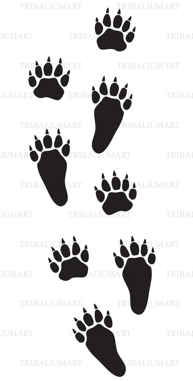 Bear paw track SVG TribaliumArtSF 