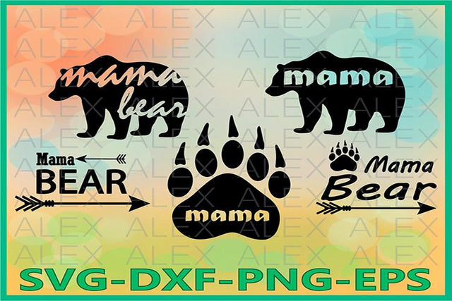 Bear Silhouette SVG, Mama Bear SVG AlexSVGStudio 