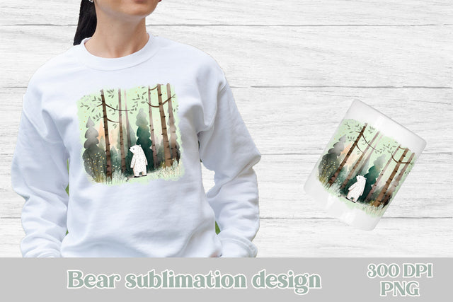 Bear sublimation | Bear t shirt design PNG Sublimation Svetana Studio 