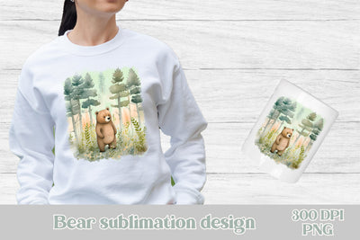 Bear sublimation design | Bear t shirt design Sublimation Svetana Studio 
